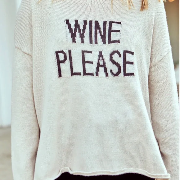 Cozy Wine Please Loose Fit Sweater Top - Picture 2 of 4